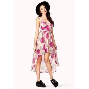 🆕 Forever 21 Floral Bustier Corset High Low Dress